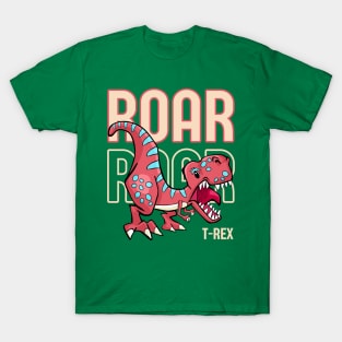 Roar Roar Dinosaur - T-Rex roaring T-Shirt